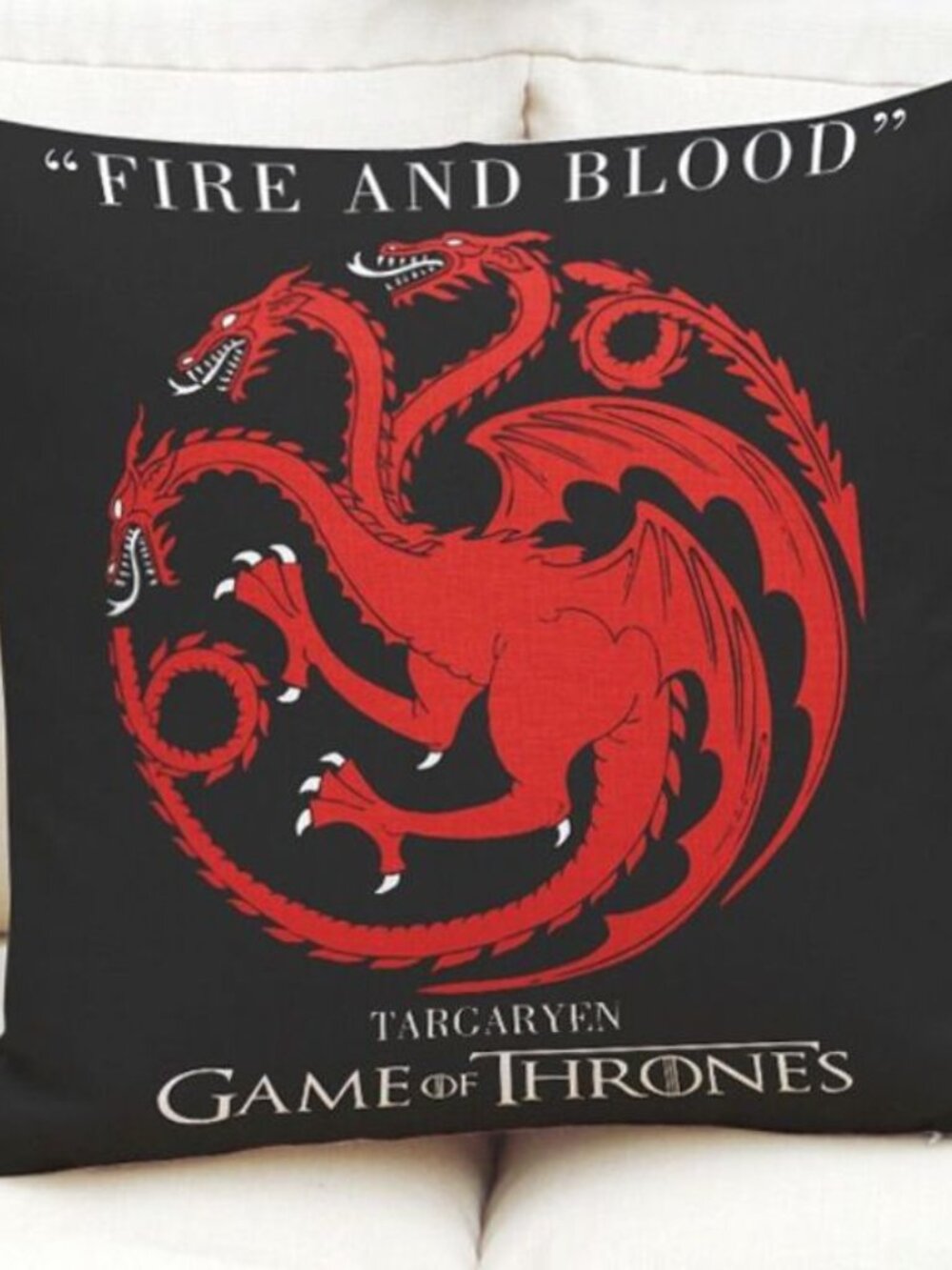 Game of Thrones Dragons Throw Pillow Case Home Decor Zipper Washable